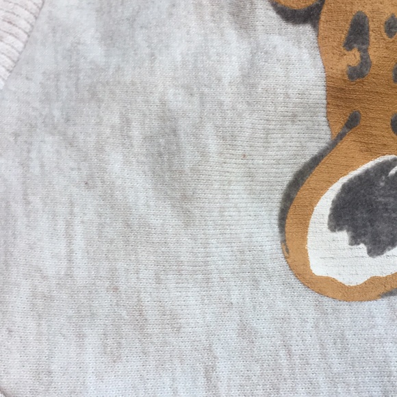 Petit Lem 24M sweater dress. Grey/beige colour w/ printed Leopard n velvet spots - Picture 9 of 9